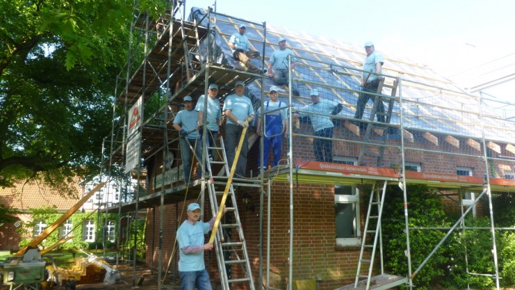 Neues Dach für die Groß Mimmelager Schützenhalle